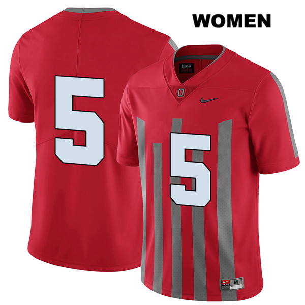 Ohio State Buckeyes Women's Baron Browning #5 Red Authentic Nike Elite No Name College NCAA Stitched Football Jersey TU19Y40PT